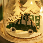 Snowy Glass Dome Lamp For Holiday Glow