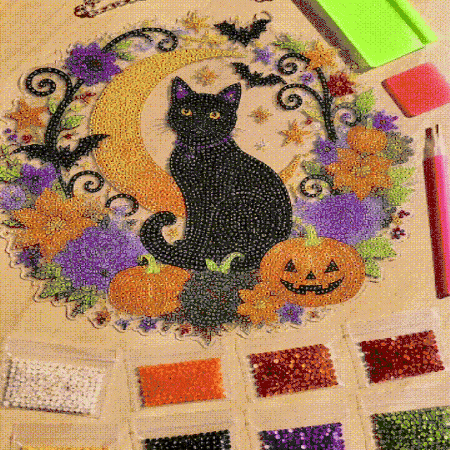 Black Cat Moon Lighting For Haunted Charm