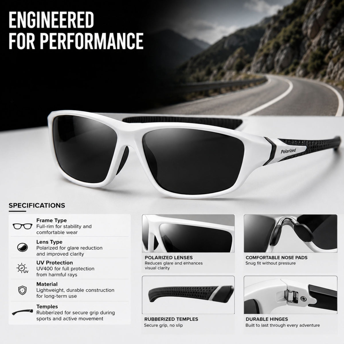 Polarized Sport Sunglasses for Glare-Free Clarity