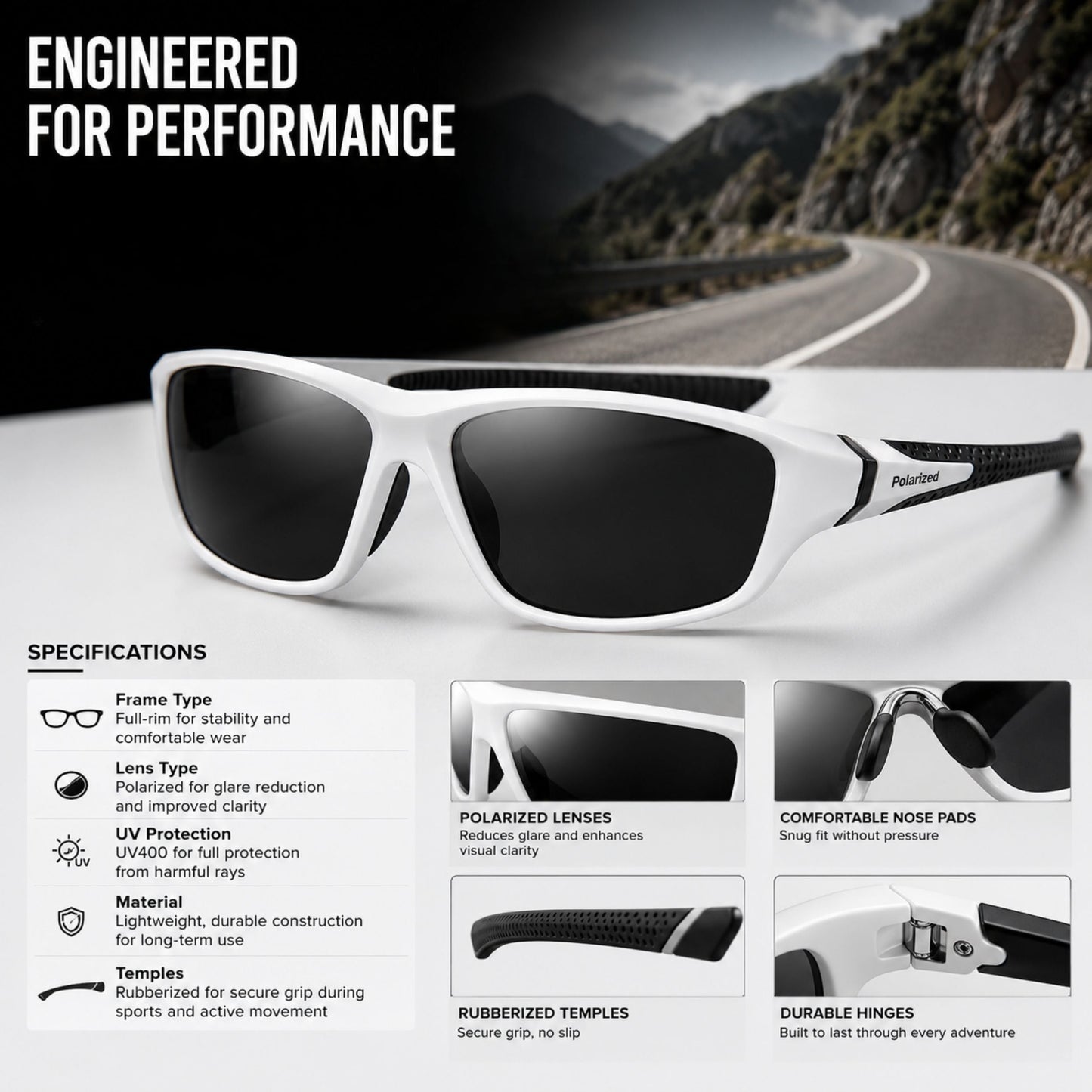 Polarized Sport Sunglasses for Glare-Free Clarity