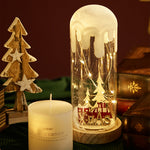 Snowy Glass Dome Lamp For Holiday Glow