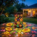 Solar Sunflower Lantern for Garden Glow