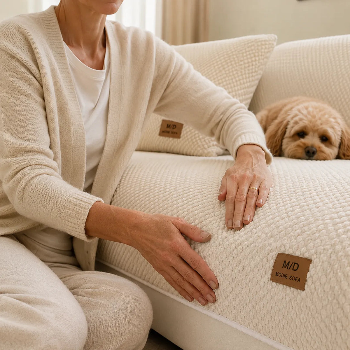 Copertura per divano antiscivolo con stile a prova di animali domestici