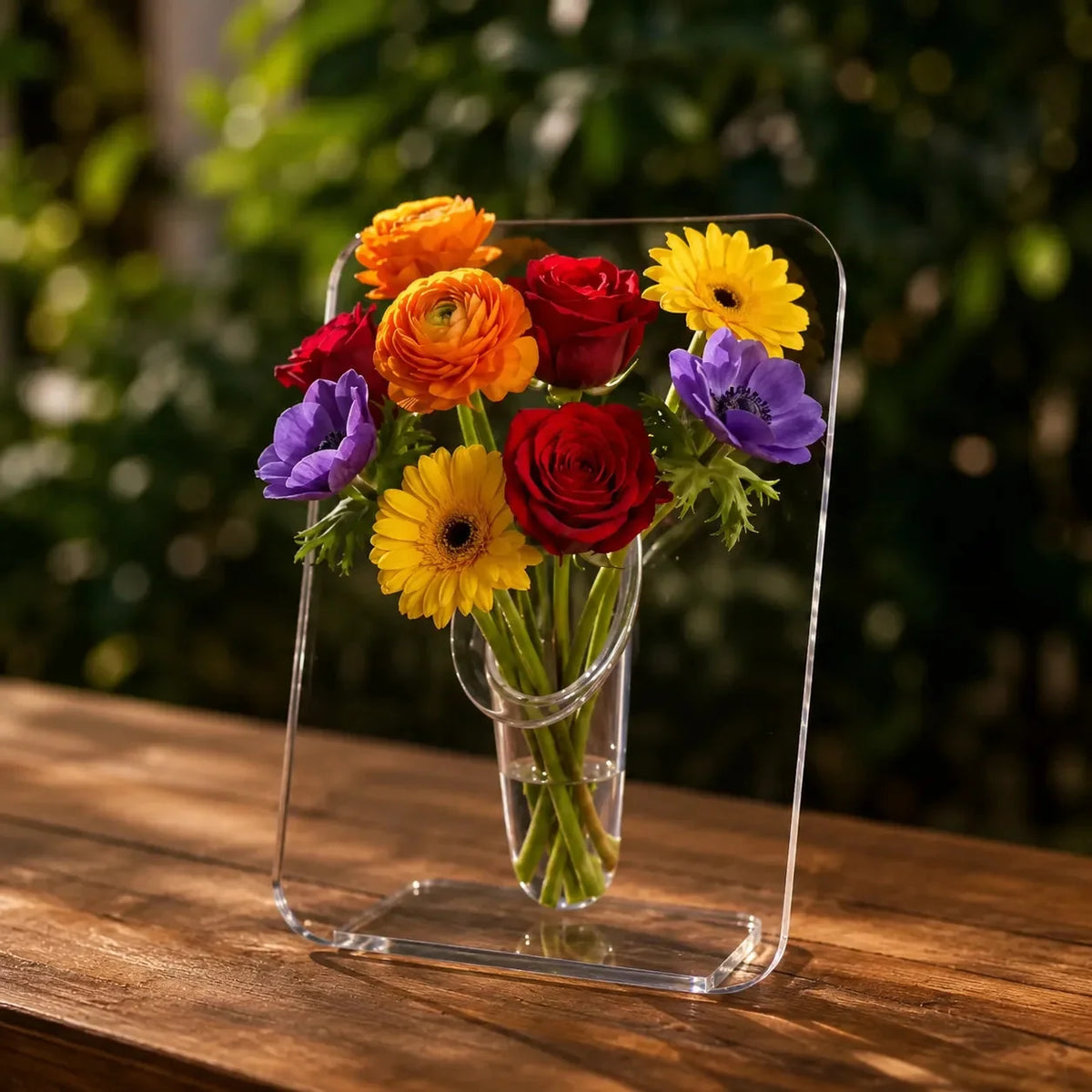 Acrylic Frame Vase For Artful Flowers