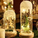 Snowy Glass Dome Lamp For Holiday Glow