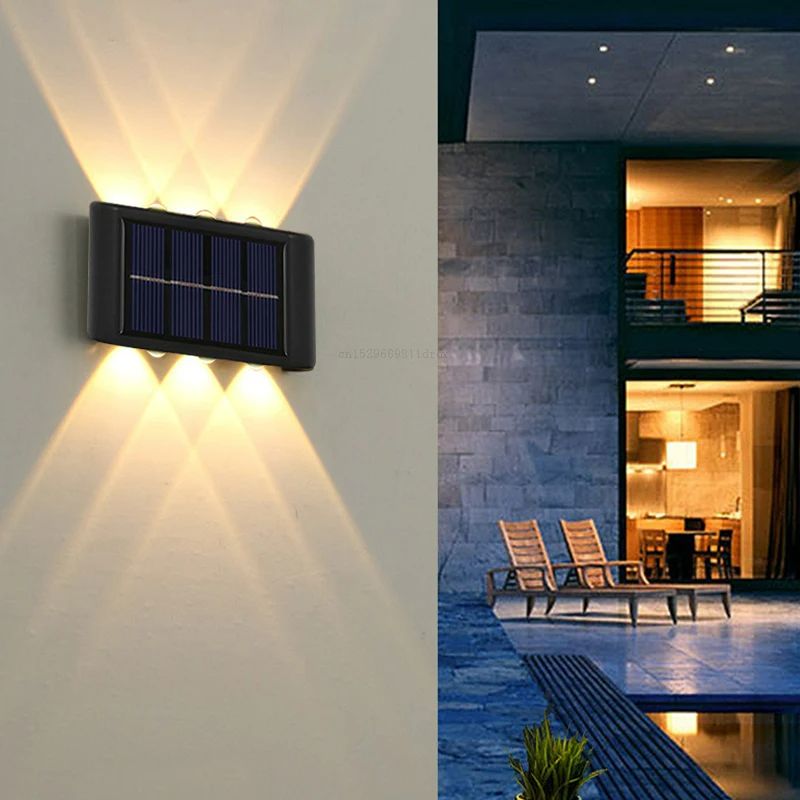 Solar LED Wall Light for Sculpted Outdoor Glow