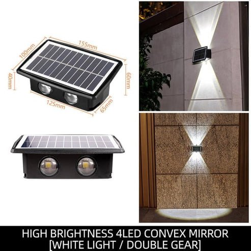 Solar LED Wall Light for Sculpted Outdoor Glow