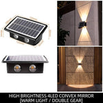 Solar LED Wall Light for Sculpted Outdoor Glow