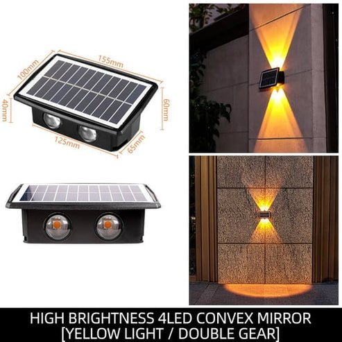 Solar LED Wall Light for Sculpted Outdoor Glow