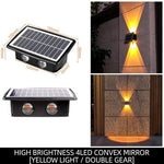 Solar LED Wall Light for Sculpted Outdoor Glow