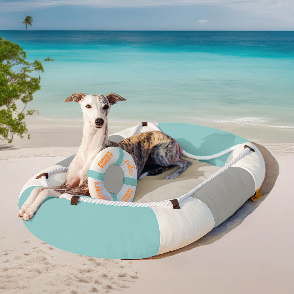 Sommerliches, kühlendes, wasserdichtes Boot-förmiges Haustierbett oder Kissen – Chill-Raft