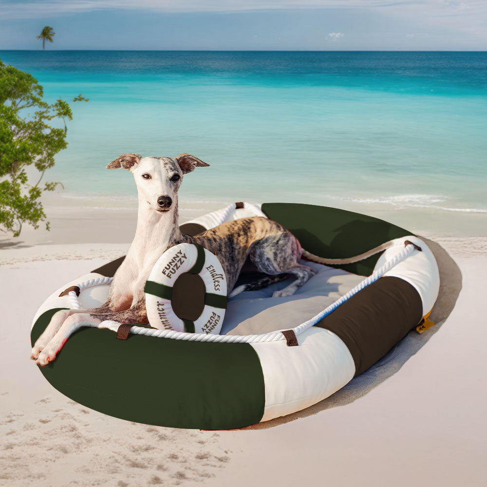 Sommerliches, kühlendes, wasserdichtes Boot-förmiges Haustierbett oder Kissen – Chill-Raft