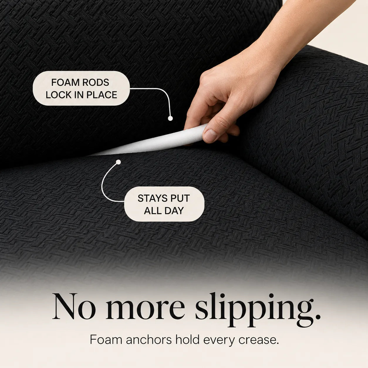 Jacquard Sofa Cover With Sculpted Texture