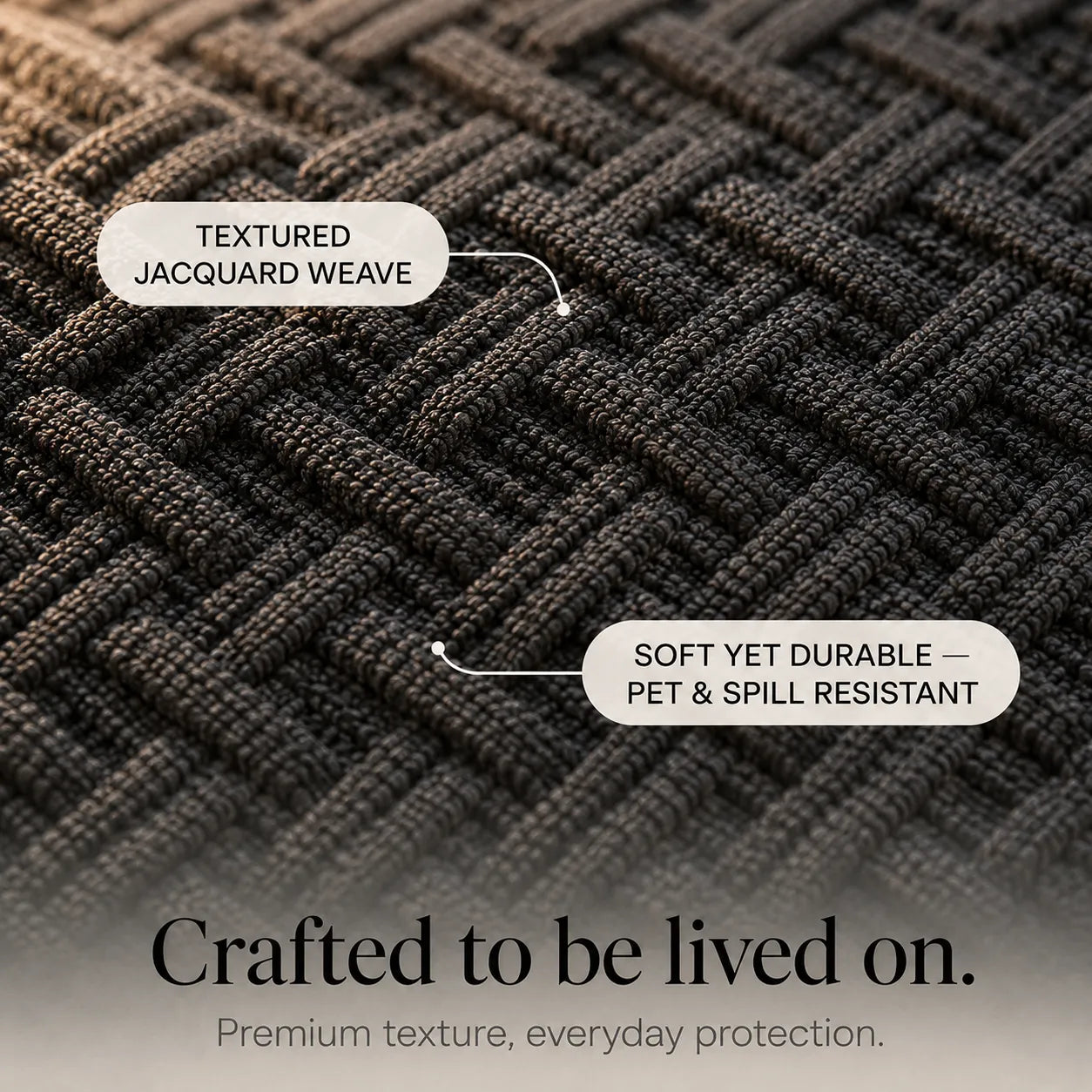 Jacquard Sofa Cover With Sculpted Texture