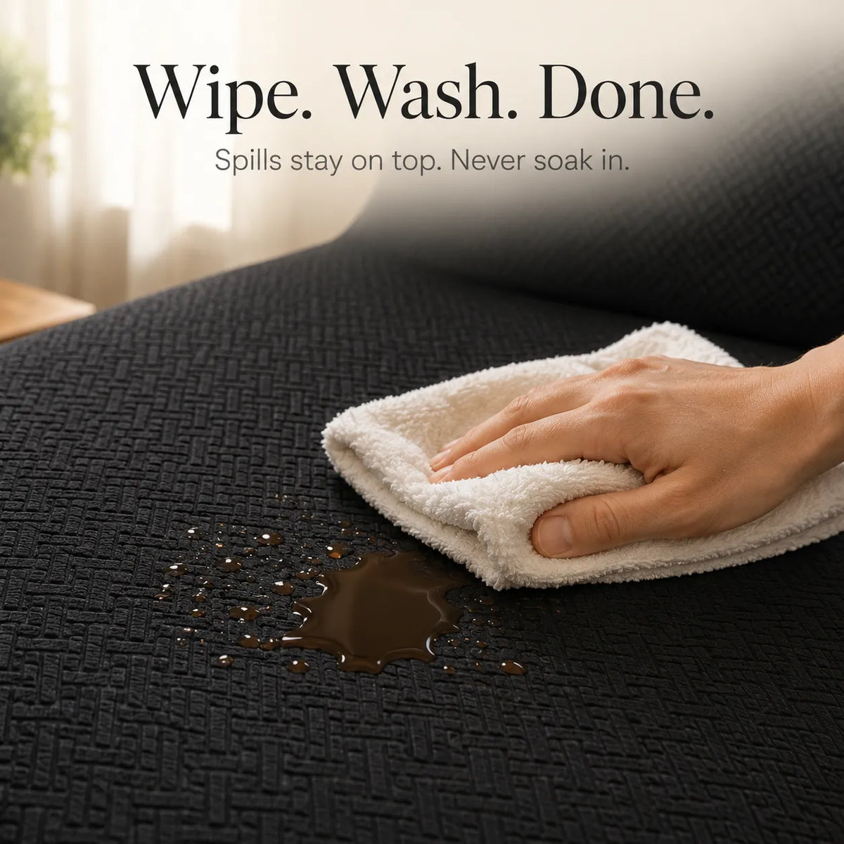 Jacquard Sofa Cover With Sculpted Texture