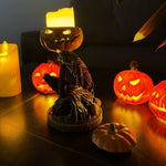 Glowing Pumpkin Figure For Eerie Halloween Charm
