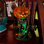 Glowing Pumpkin Figure For Eerie Halloween Charm