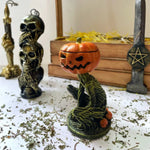Glowing Pumpkin Figure For Eerie Halloween Charm