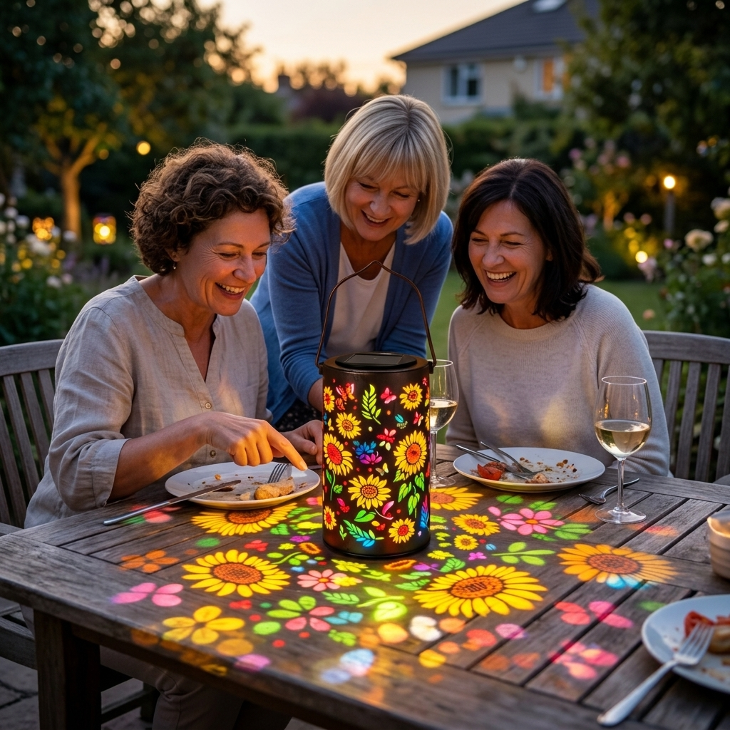 Solar Sunflower Lantern for Garden Glow