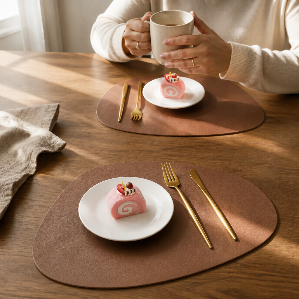 Wassertropfen-Tischsets für ausdrucksstarke Tische  