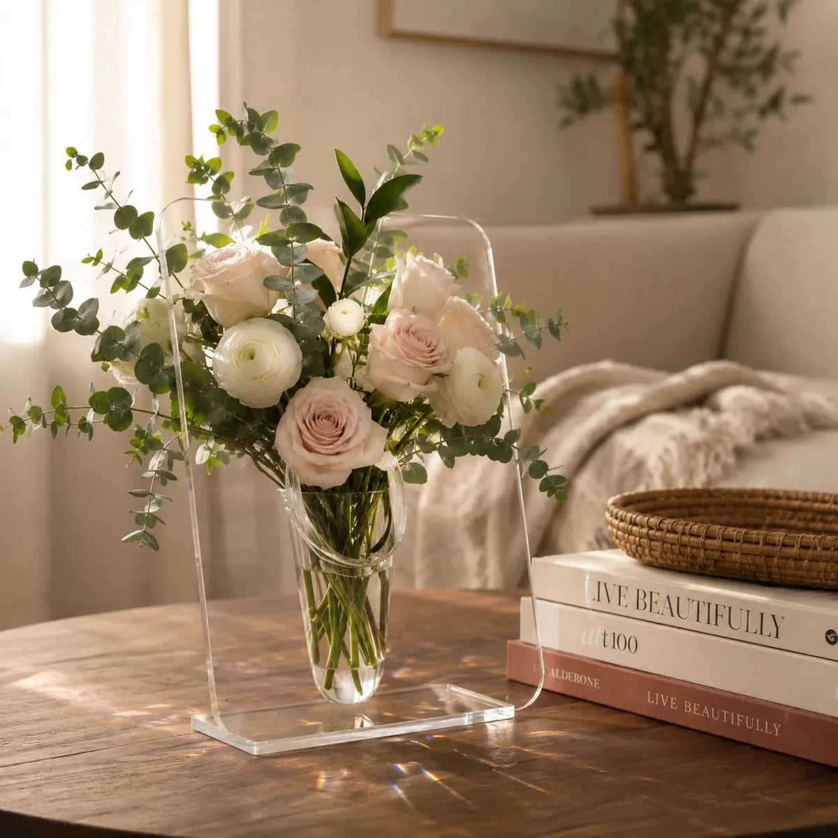 Acrylic Frame Vase For Artful Flowers