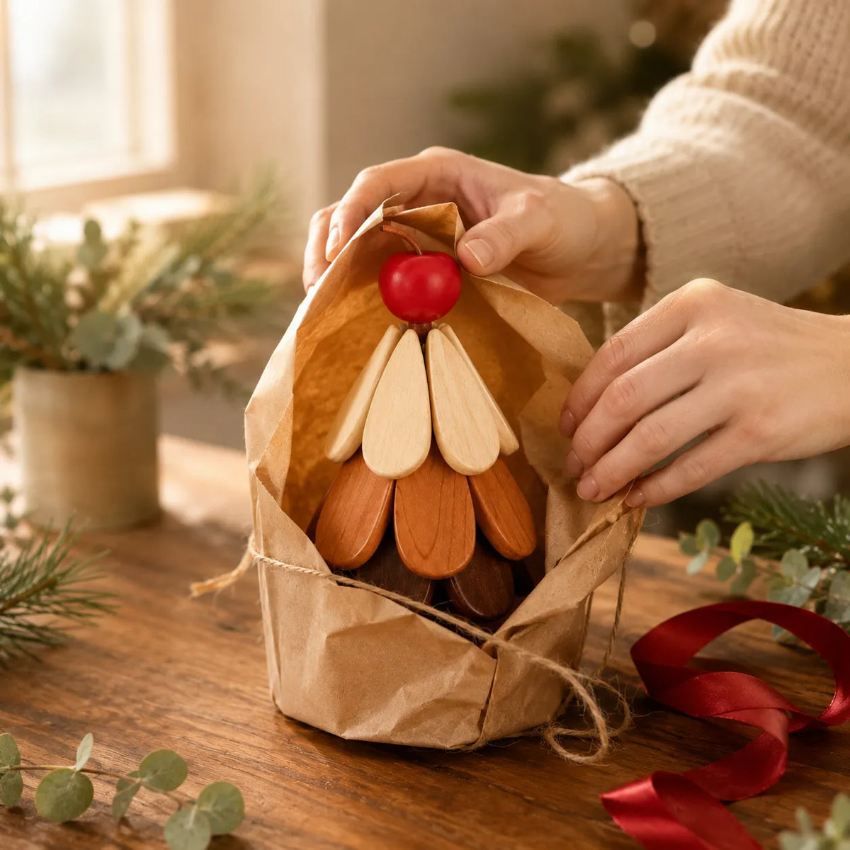 Wooden Christmas Tree Table Trivets For Holiday Character