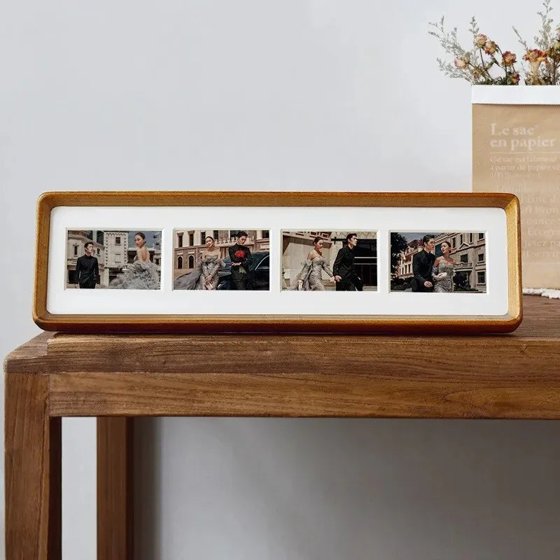 Wooden Photo Frame with Mat for Multiple Photos