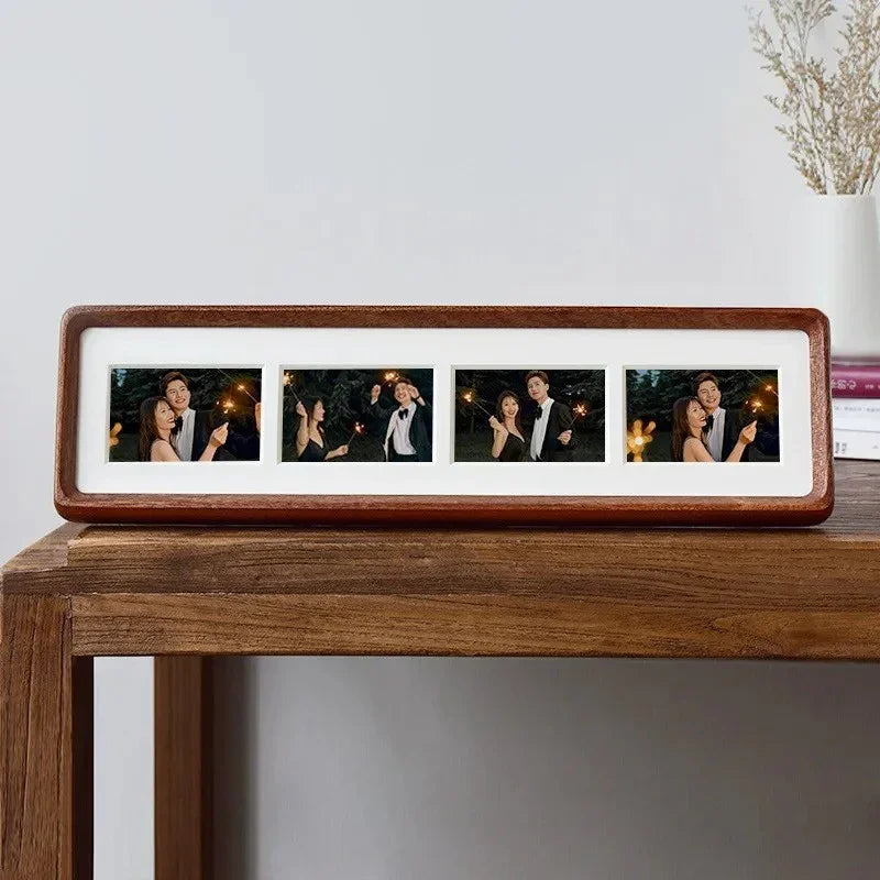Wooden Photo Frame with Mat for Multiple Photos