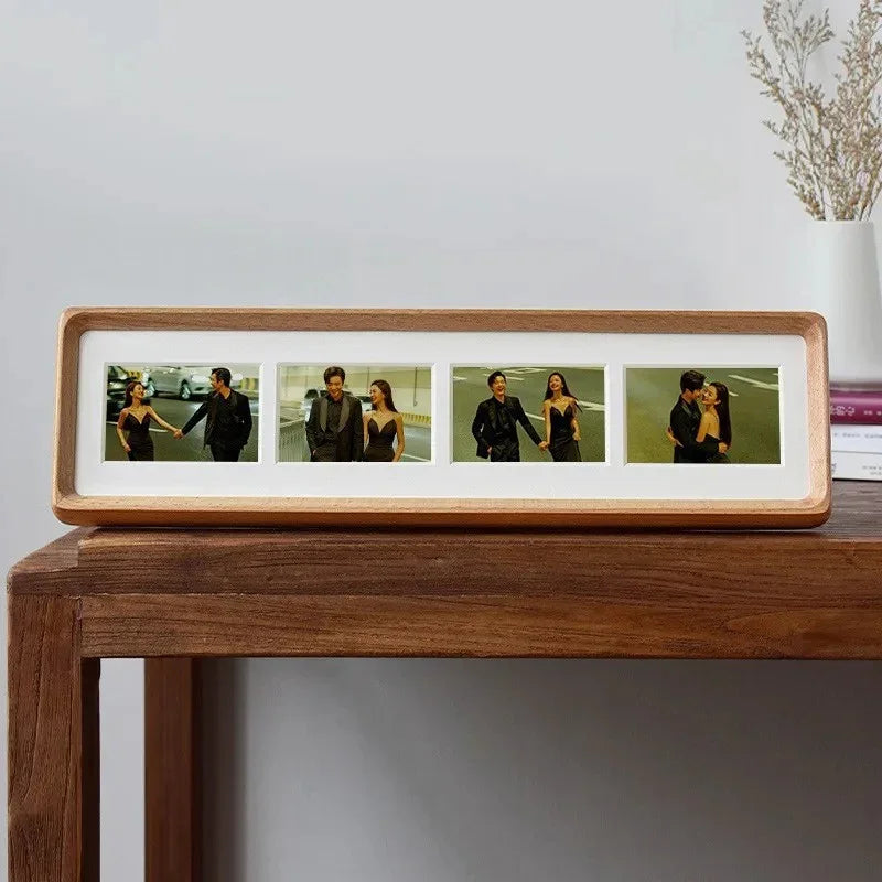 Wooden Photo Frame with Mat for Multiple Photos
