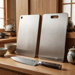 Ultra Thin Steel Cutting Board for Calm Prep
