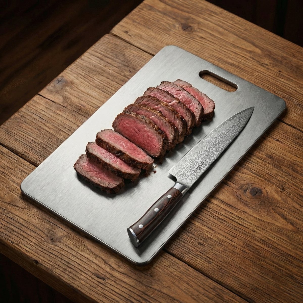 Ultra Thin Steel Cutting Board for Calm Prep