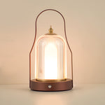 Ribbed Glass LED Lantern For Soft Atmosphere