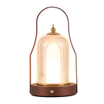 Ribbed Glass LED Lantern For Soft Atmosphere
