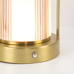 Ribbed Glass LED Lantern For Soft Atmosphere