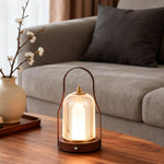 Ribbed Glass LED Lantern For Soft Atmosphere