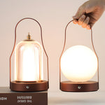 Ribbed Glass LED Lantern For Soft Atmosphere