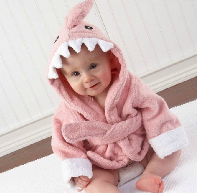Animal Hooded Cotton Baby Bathrobe