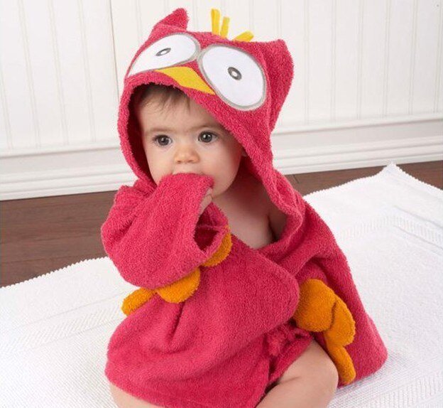 Animal Hooded Cotton Baby Bathrobe
