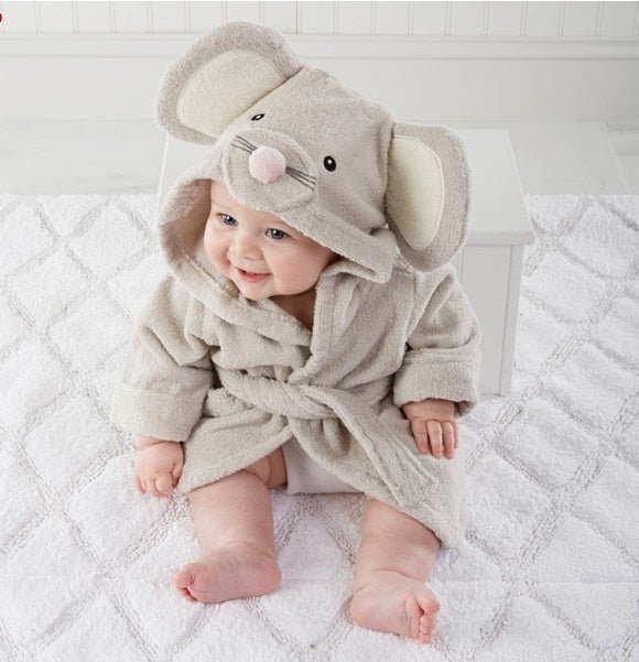 Animal Hooded Cotton Baby Bathrobe