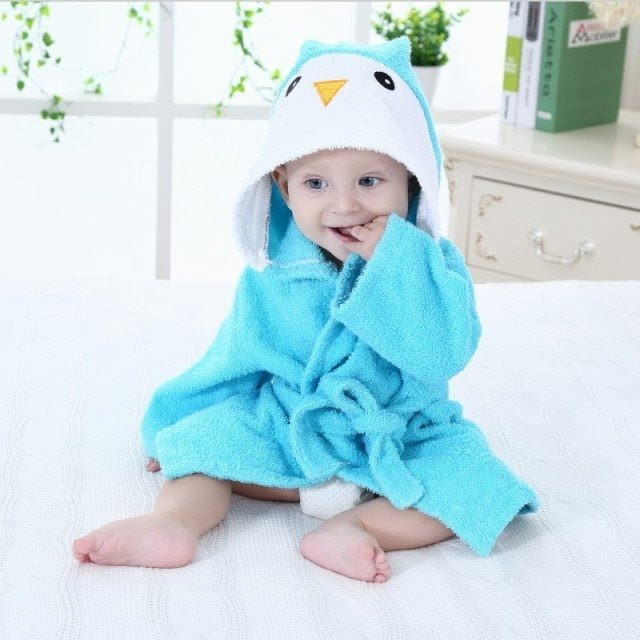 Animal Hooded Cotton Baby Bathrobe