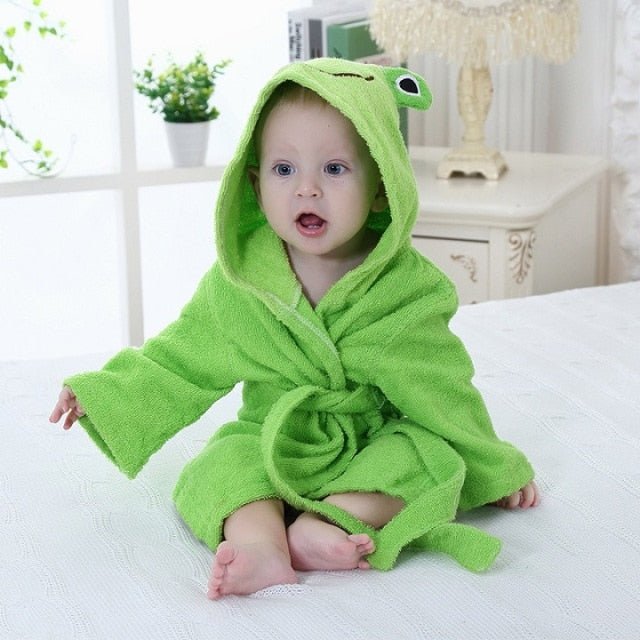 Animal Hooded Cotton Baby Bathrobe