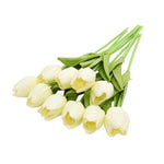 Faux Tulip Table Arrangement With Lasting Color