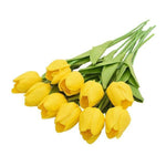Faux Tulip Table Arrangement With Lasting Color