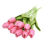Faux Tulip Table Arrangement With Lasting Color