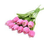 Faux Tulip Table Arrangement With Lasting Color