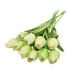 Faux Tulip Table Arrangement With Lasting Color