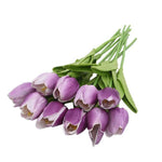 Faux Tulip Table Arrangement With Lasting Color