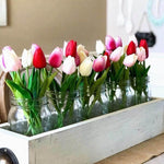 Faux Tulip Table Arrangement With Lasting Color