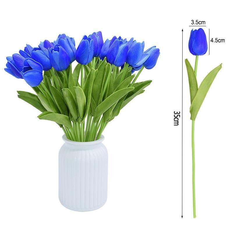 Faux Tulip Table Arrangement With Lasting Color