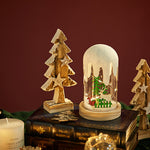 Snowy Glass Dome Lamp For Holiday Glow